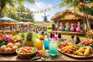 あけぼの山農業公園でフラダンス＆ハワイアングルメを満喫