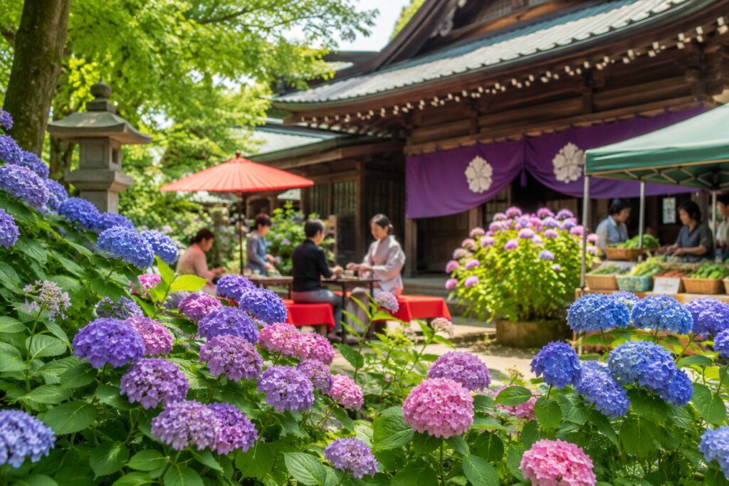 成田市・宗吾霊堂紫陽花まつり