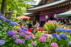 成田市・宗吾霊堂紫陽花まつり