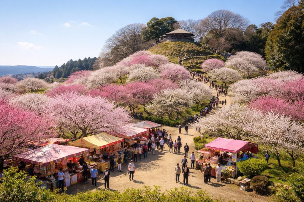 現在の画像: 坂田城跡天空の梅まつり