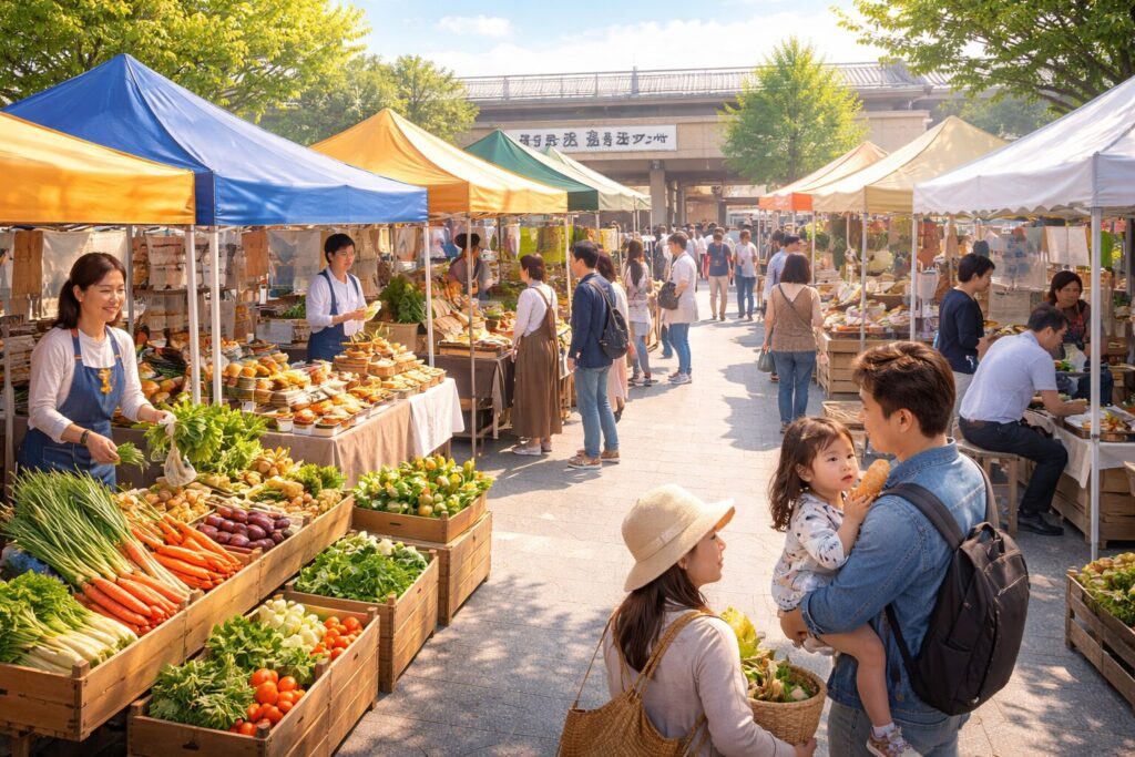 現在の画像: 駅前マルシェ