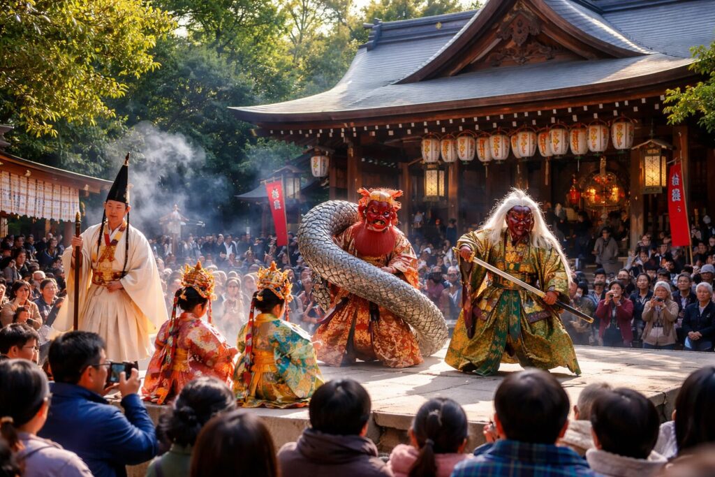 現在の画像: 新里の白川流十二神楽