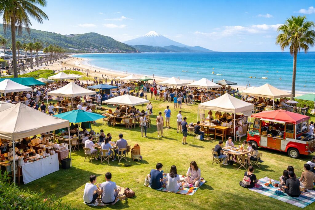 現在の画像: 北条海岸BEACHマーケット