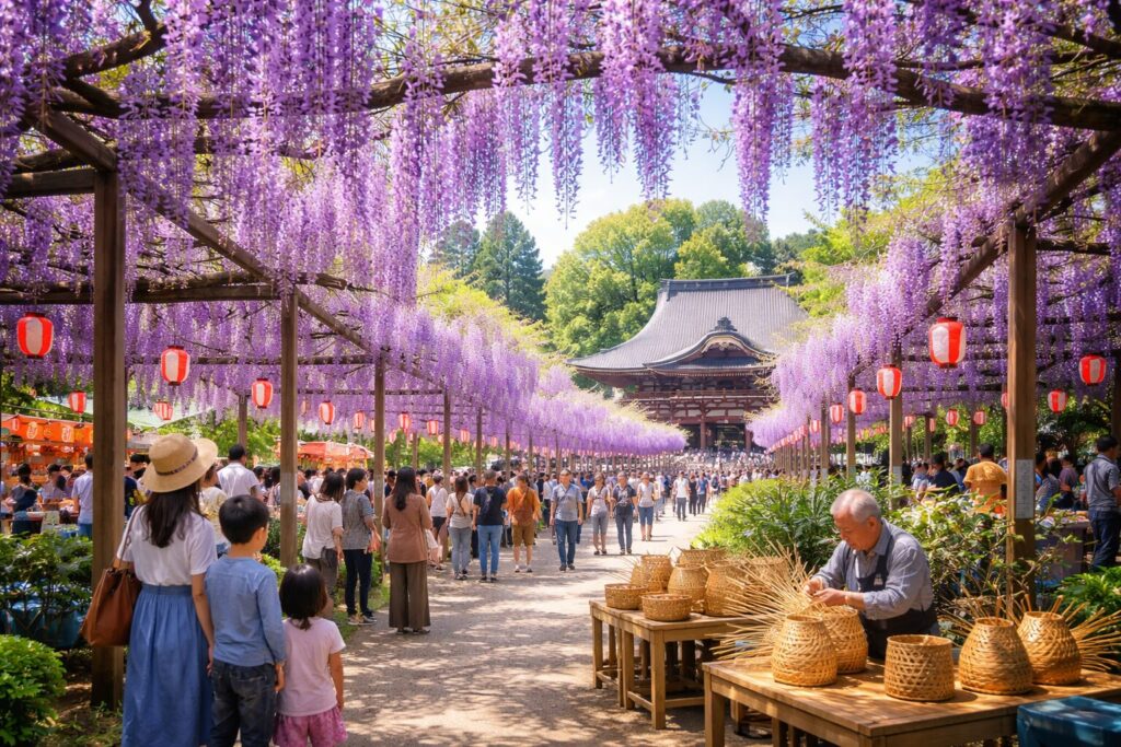 現在の画像: 木積おせん様のふじ祭