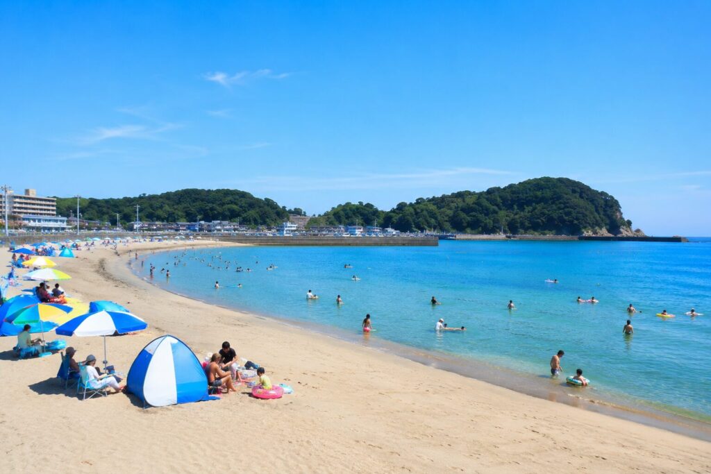 現在の画像: 勝浦市・興津海水浴場