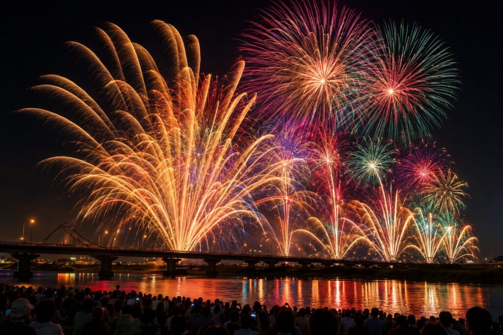 現在の画像: 水郷おみがわ花火大会