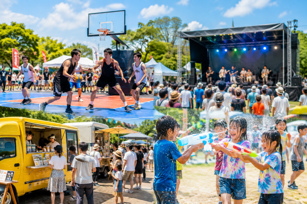 【2026】印西市HORNS UP FES｜3×3・音楽・水かけを楽しむ夏イベント