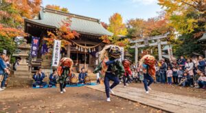 松戸市・上本郷三匹獅子舞
