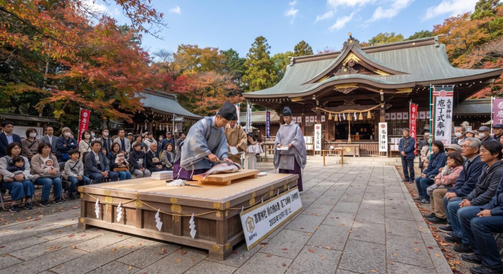 南房総市｜高家神社の秋の例大祭・庖丁式奉納