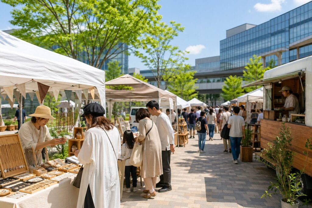 現在の画像: 柏市・柏の葉マルシェ
