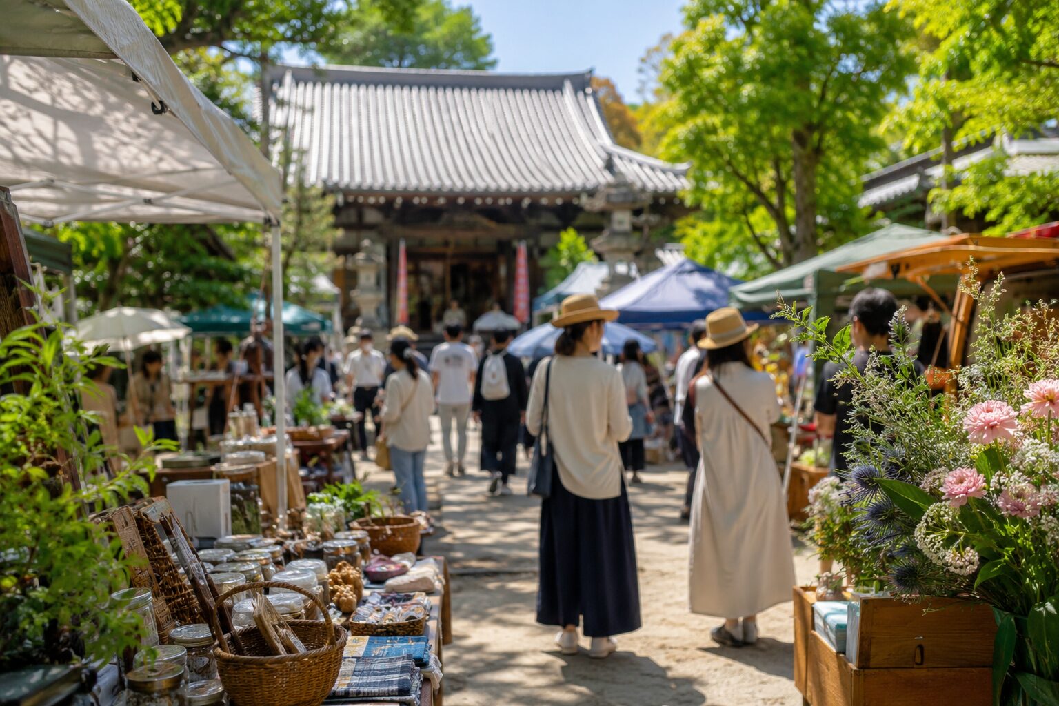 柏市・長全寺 門前市
