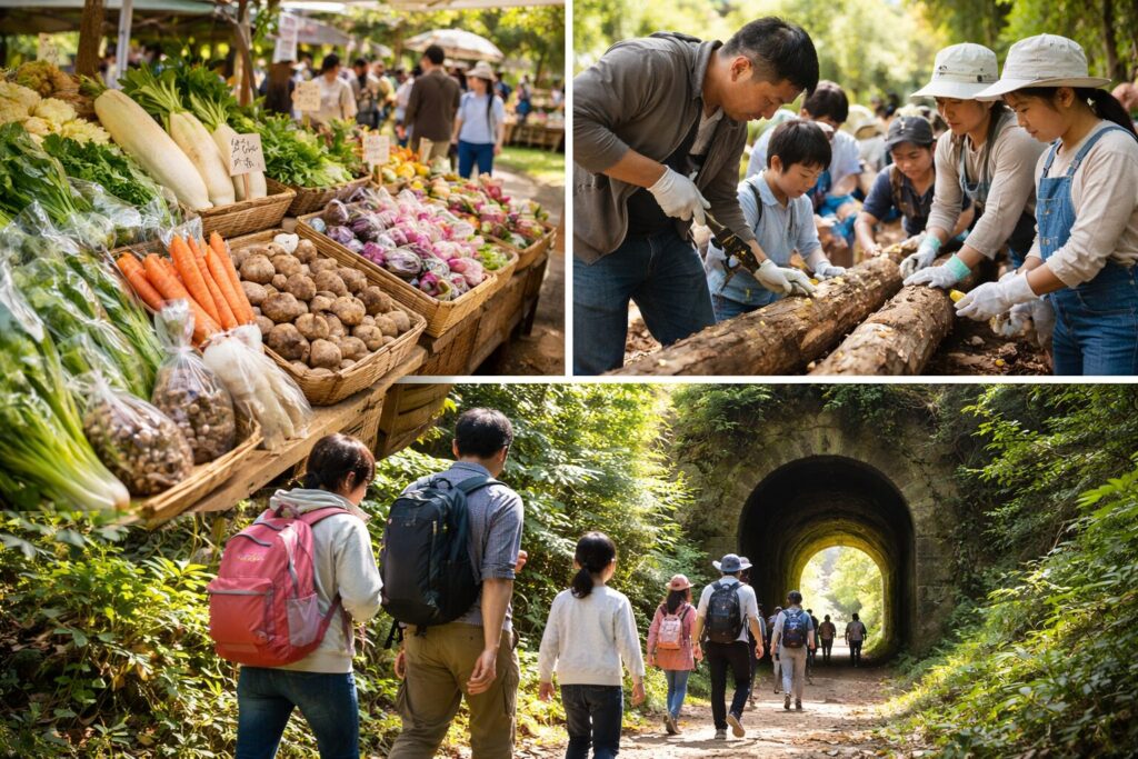 【君津市】2月7日開催！つどいの郷平山で地元野菜販売＆しいたけ原木体験を満喫しよう