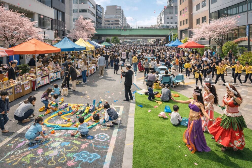 現在の画像: まつど春のホコテン