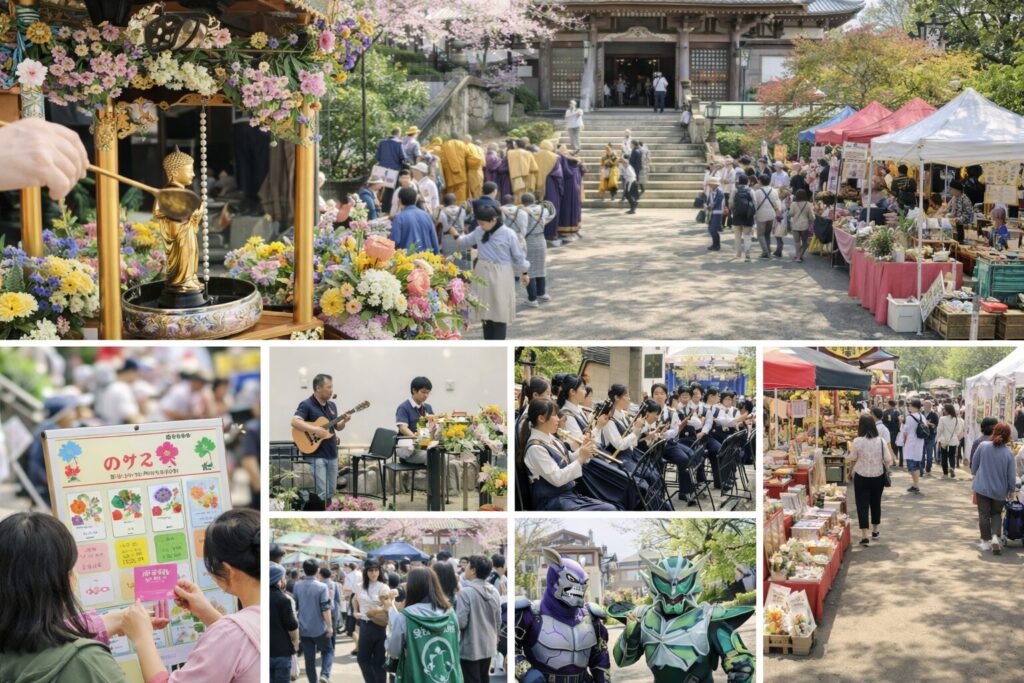 現在の画像: 鬼まちマルシェ花まつり