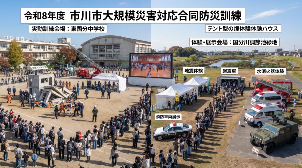 市川市合同防災訓練