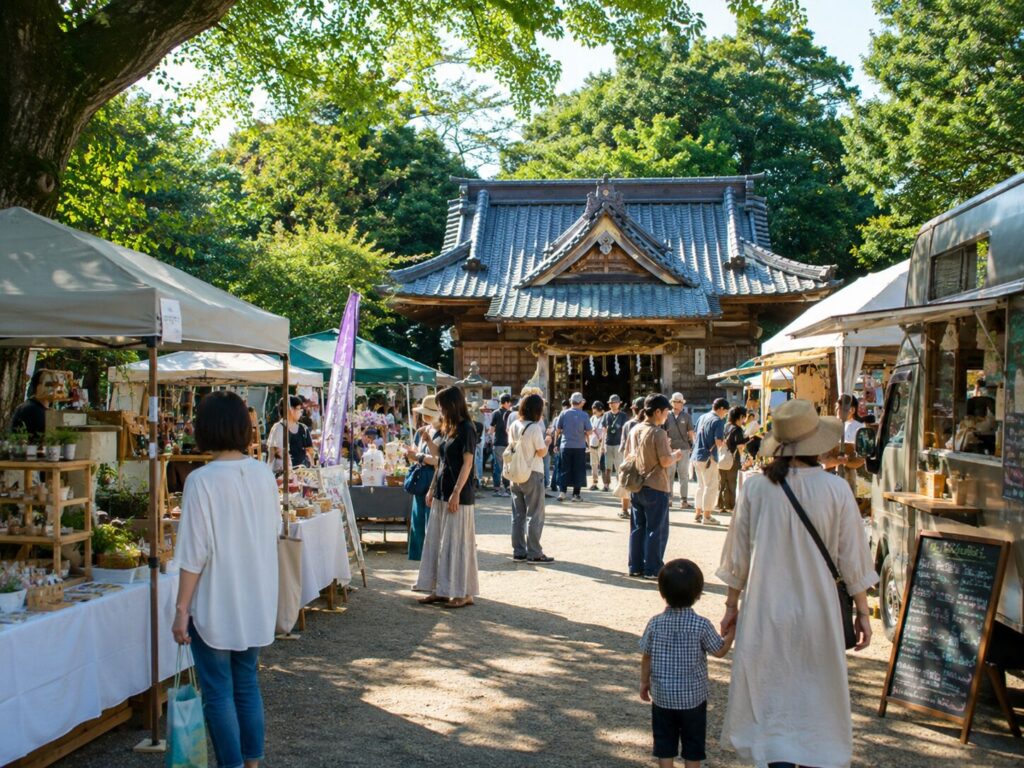 旭市・雷神社初マルシェ