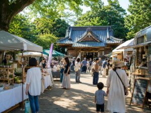 旭市・雷神社初マルシェ