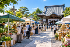 柏市・長全寺 門前市